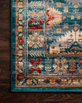 Loloi II Isadora ISA-06 Lagoon/Multi Area Rug Corner Loloi II Isadora ISA-06 Lagoon/Multi Area Rug Corner
