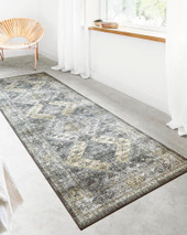 Loloi II Skye SKY-09 Graphite/Silver Runner Area Rug Room Scene Loloi II Skye SKY-09 Graphite/Silver Runner Area Rug Room Scene