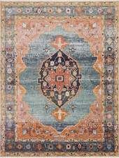 Graham GRA-02 Blue/Sunrise Area Rug - Magnolia Home by Joanna Gaines Graham GRA-02 Blue/Sunrise Area Rug - Magnolia Home by Joanna Gaines