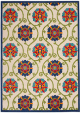 Nourison Aloha ALH19 Blue/Multicolor Area Rug Nourison Aloha ALH19 Blue/Multicolor Area Rug