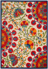Nourison Aloha ALH20 Red/Multicolor Area Rug Nourison Aloha ALH20 Red/Multicolor Area Rug