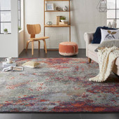 Nourison Artworks ATW02 Seafoam/Brick Area Rug Room Scene Nourison Artworks ATW02 Seafoam/Brick Area Rug Room Scene