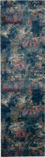 Nourison Fusion FSS17 Blue/Multi Colored Runner Area Rug Nourison Fusion FSS17 Blue/Multi Colored Runner Area Rug