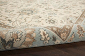 Nourison Living Treasures LI16 Ivory/Aqua Area Rug Texture Nourison Living Treasures LI16 Ivory/Aqua Area Rug Texture