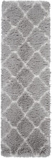 Nourison Luxe Shag LXS02 Grey/Ivory Runner Area Rug