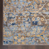 Nourison Majestic MST01 Beige/Blue Area Rug Corner Nourison Majestic MST01 Beige/Blue Area Rug Corner