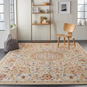 Nourison Majestic MST03 Sand Area Rug Room Scene Nourison Majestic MST03 Sand Area Rug Room Scene