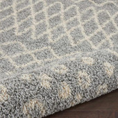 Nourison Moroccan Shag MRS02 Silver Area Rug Texture