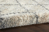 Nourison Oslo Shag OSL01 Ivory/Grey Area Rug Texture
