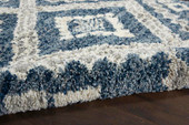 Nourison Oslo Shag OSL02 Denim Blue Area Rug Texture