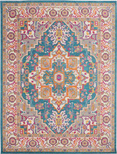 Nourison Passion PSN20 Teal Multicolor Area Rug Nourison Passion PSN20 Teal Multicolor Area Rug