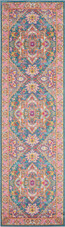 Nourison Passion PSN20 Teal Multicolor Area Rug Runner Nourison Passion PSN20 Teal Multicolor Area Rug Runner