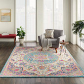 Nourison Passion PSN22 Ivory/Multi Area Rug Room Scene Nourison Passion PSN22 Ivory/Multi Area Rug Room Scene