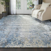 Nourison Prismatic PRS17 Denim Area Rug Room Scene Nourison Prismatic PRS17 Denim Area Rug Room Scene