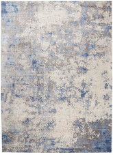 Nourison Silky Textures SLY04 Blue/Ivory/Grey Area Rug Nourison Silky Textures SLY04 Blue/Ivory/Grey Area Rug