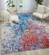 Nourison Twilight TWI25 Red/Blue Area Rug Room Scene Nourison Twilight TWI25 Red/Blue Area Rug Room Scene