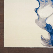 Nourison Twilight TWI27 Ivory/Blue Area Rug Corner