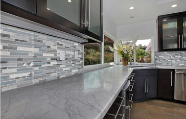 Harlow Glass Stone Metal Blend Interlocking 8MM Mosaic - Carpet