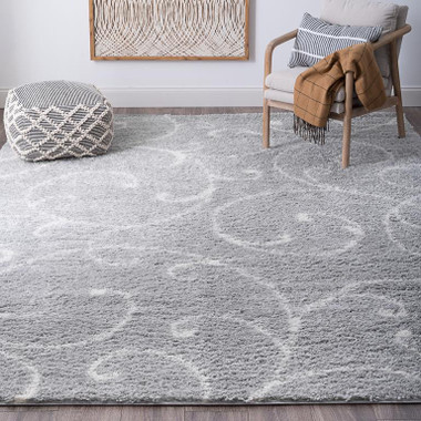 Tayse Soho Shag Benji SOH1101 Gray Area Rug - Carpetmart.com - Carpet Mart