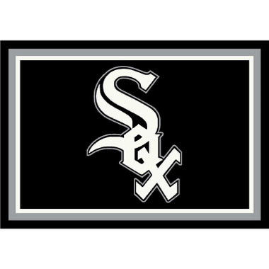 Chicago White Sox Starter Mat Accent Rug - 19in. x 30in. - White Sox  Secondary Club Lettering - Black - Starter Mat - Uniform, 32476