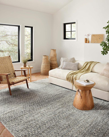 Loloi II Neda NED-03 Ivory Charcoal Area Rug | Carpetmart.com