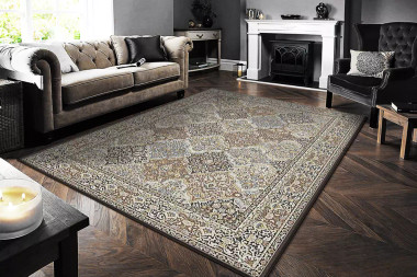 Dynamic Rugs Ancient Garden 57008-3235 Brown Blue Area Rug