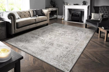 Dynamic Rugs Renaissance 3150-197 Ivory Grey Rust Area Rug