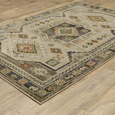 Oriental Weavers Andorra 2442D Green Multi Area Rug | Carpetmart