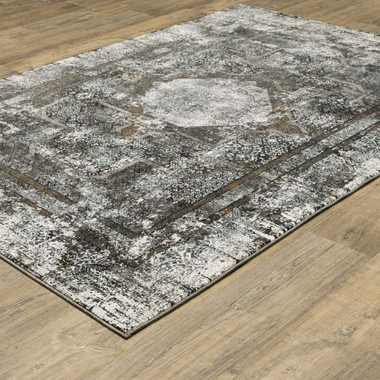 Oriental Weavers Gemini 90O Charcoal Grey Area Rug | Carpetmart