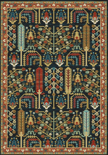 その他 rug.rug Nubrisa Taj Mahal 7090 Black Area Rug | Carpetmart.com - Carpet