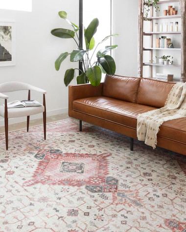 Loloi II Skye SKY-02 Ivory/Berry Area Rug - Carpetmart.com