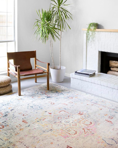 Loloi Clara CLA-04 Lt. Grey/Multi Area Rug - Carpet & Tile Mart