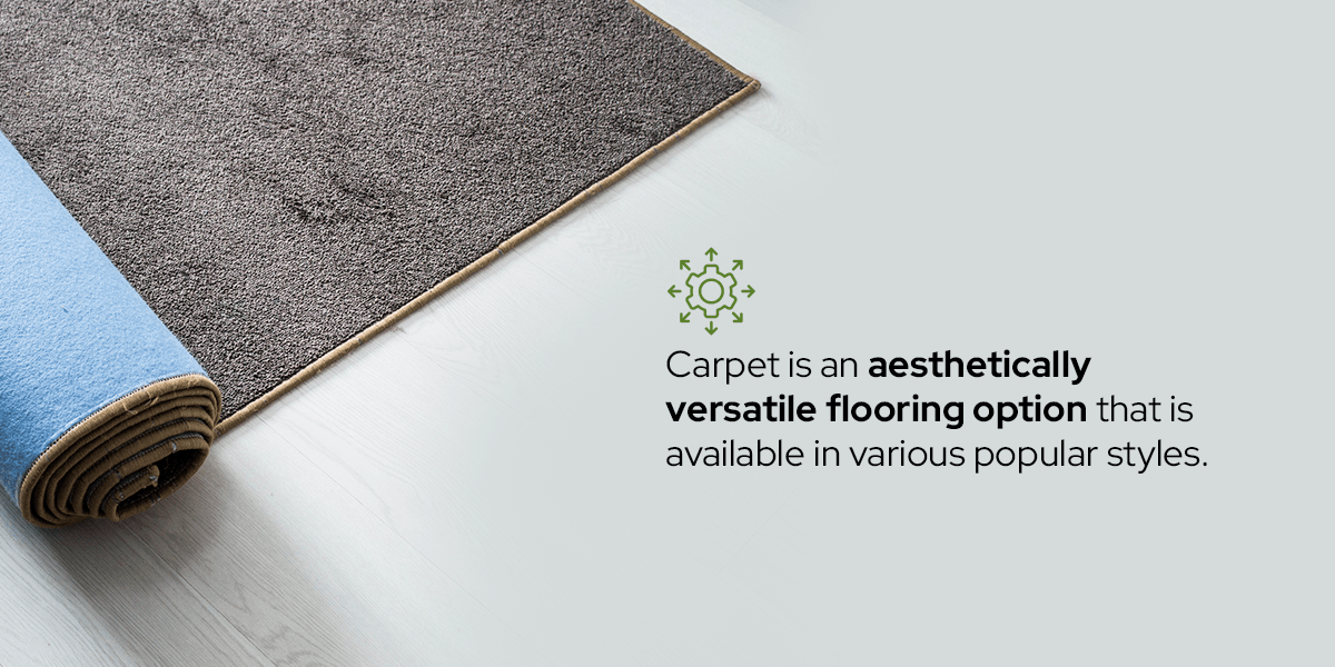 carpet is aesthetically versatile