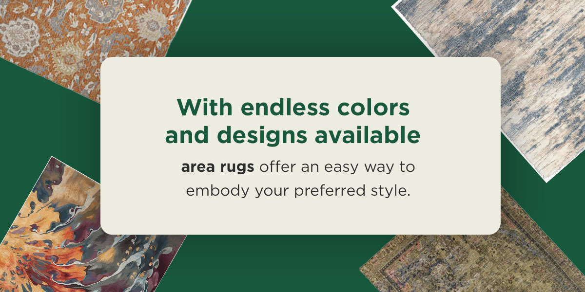 endless colors and designs of area rugs