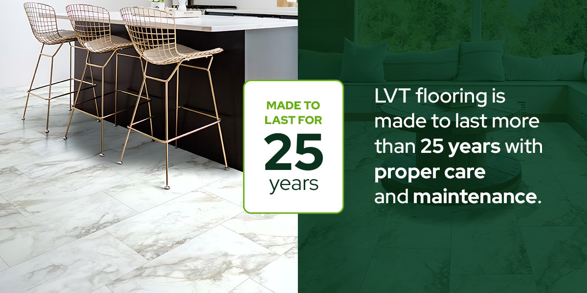 lvt flooring last more than 25 years with proper care