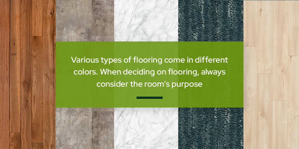 types of flooring and colors