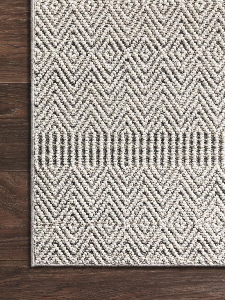 Loloi Cole COL-02 Grey/Bone Area Rug Corner