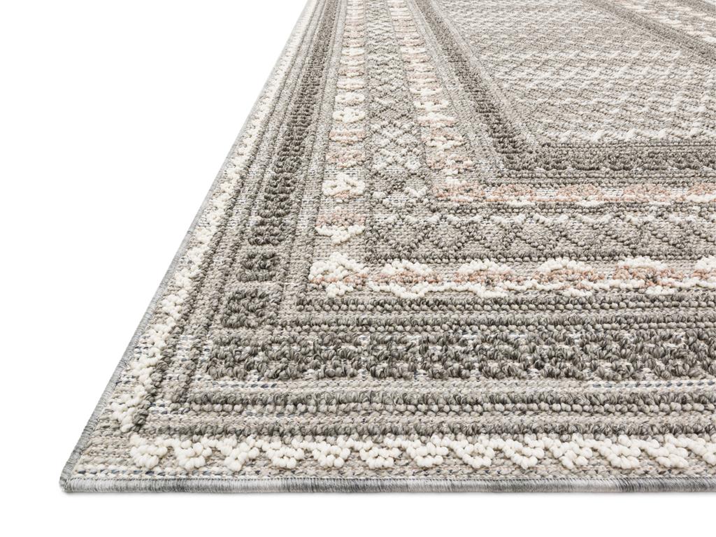 Loloi Cole COL-03 Grey/Multi Area Rug Angle