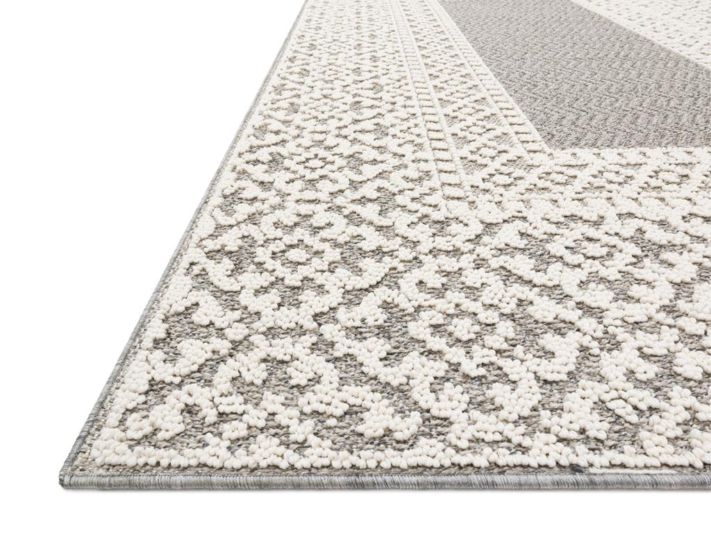 Loloi Cole COL-05 Grey/Ivory Area Rug Angle