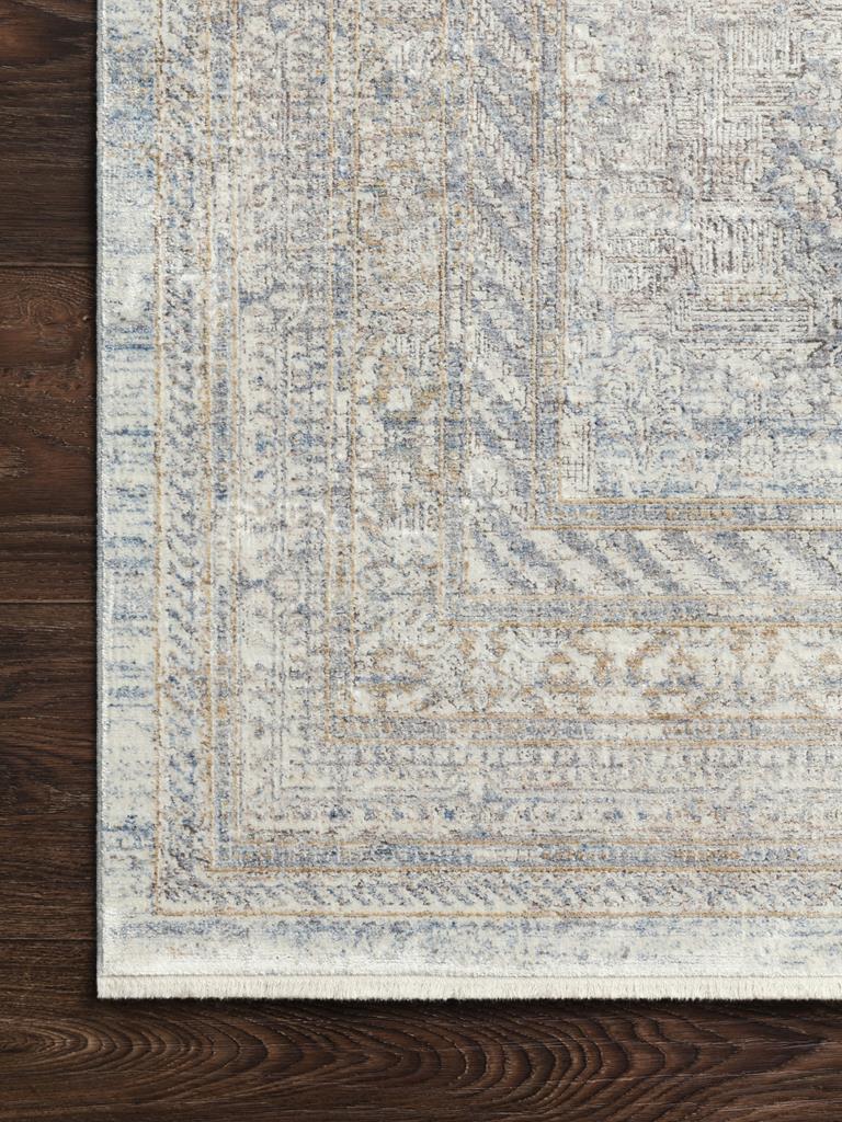 Loloi Gemma GEM-01 Silver/Multi Area Rug Corner