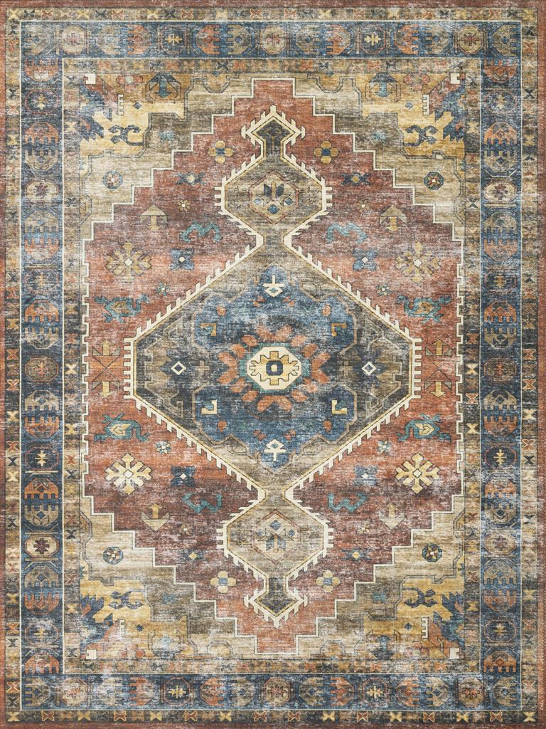 Loloi II Skye SKY-11 Rust/Blue Area Rug - Carpetmart.com - Carpet