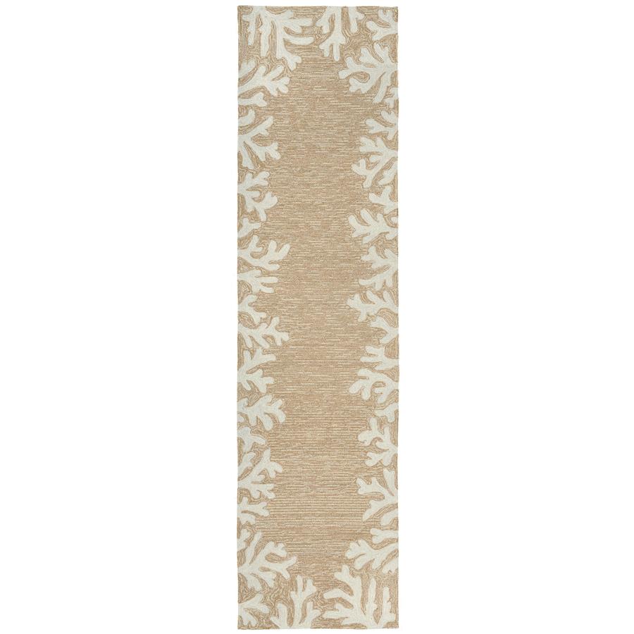 Liora Manne Capri 1620/12 Coral Border Neutral Runner Area Rug