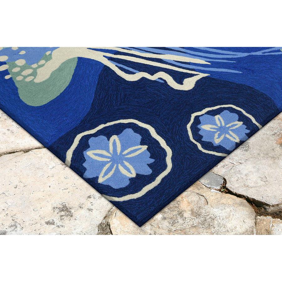 Liora Manne Capri 1665/04 Jelly Fish Ocean Area Rug Corner