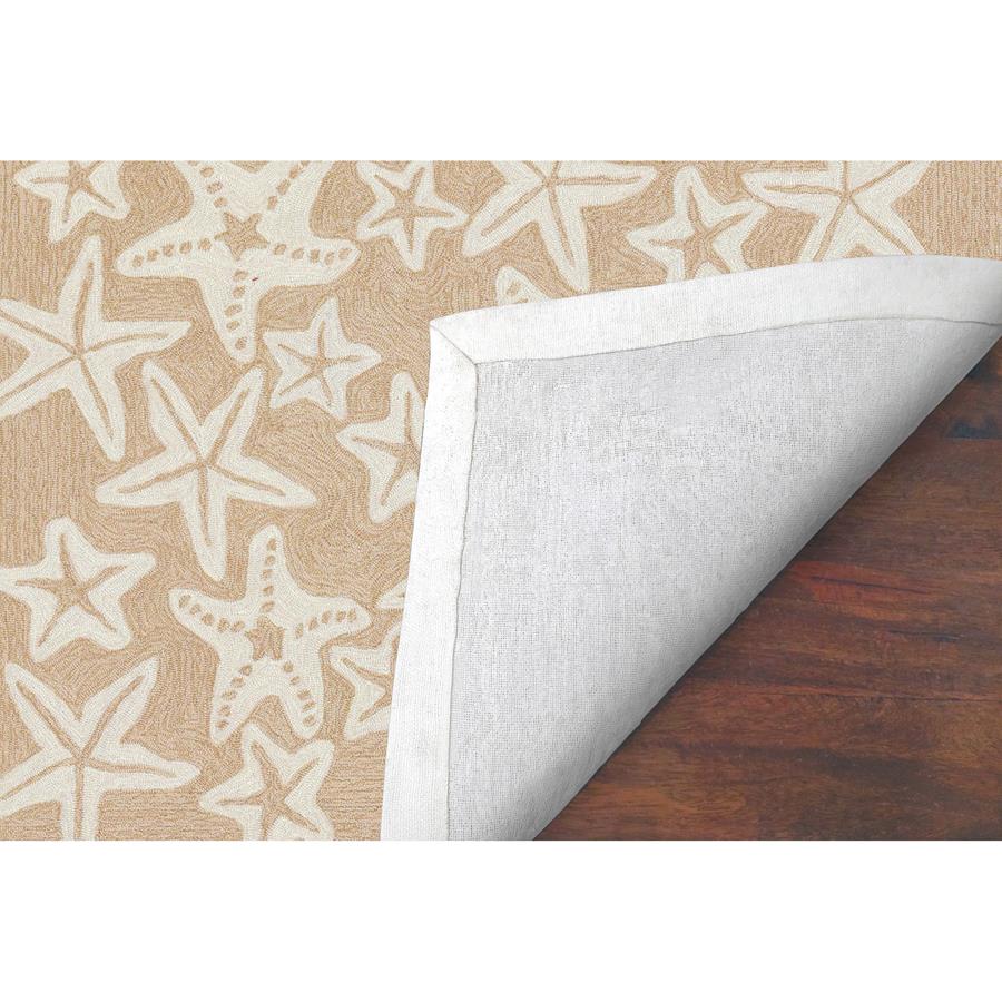 Liora Manne Capri 1667/12 Starfish Neutral Area Rug Backing