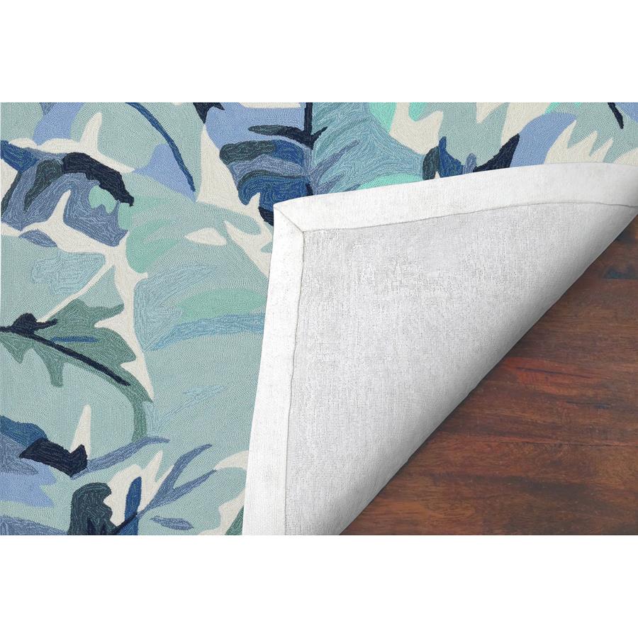 Liora Manne Capri 1668/03 Palm Leaf Blue Area Rug Backing