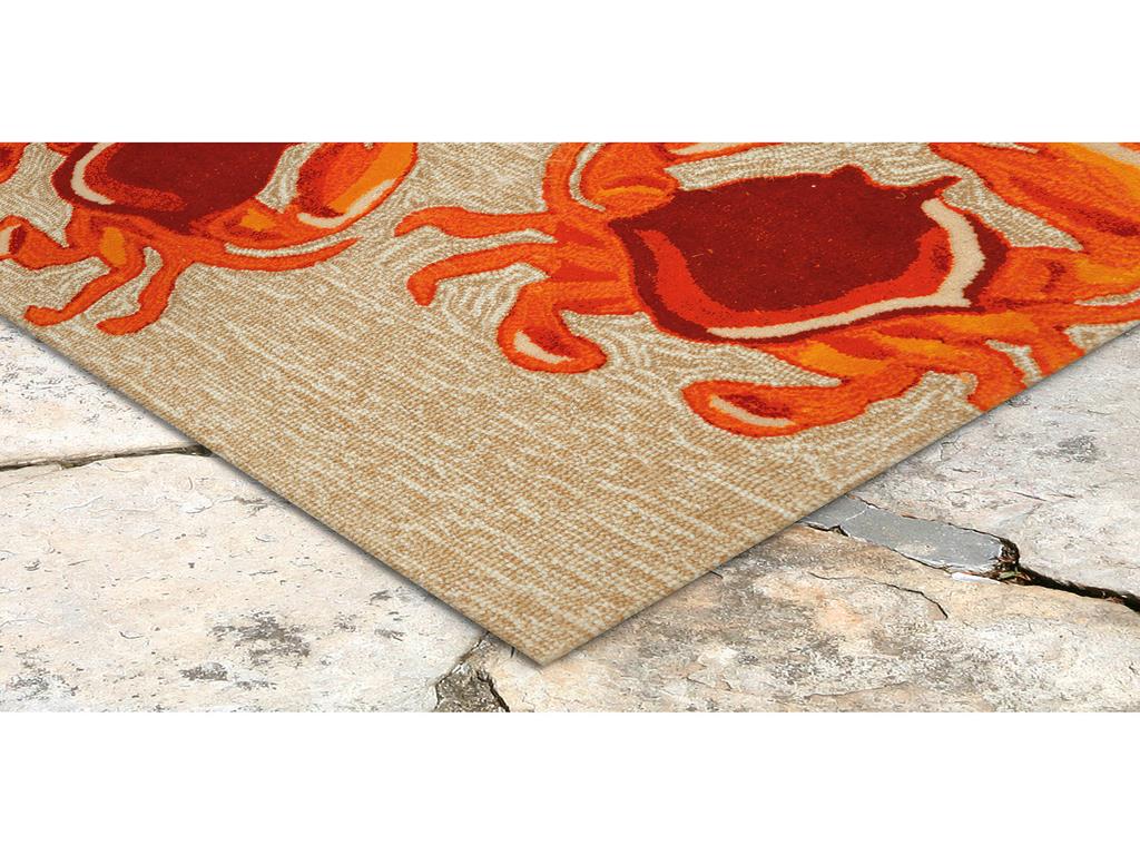 Liora Manne Frontporch 1404/12 Crabs Natural Area Rug Corner