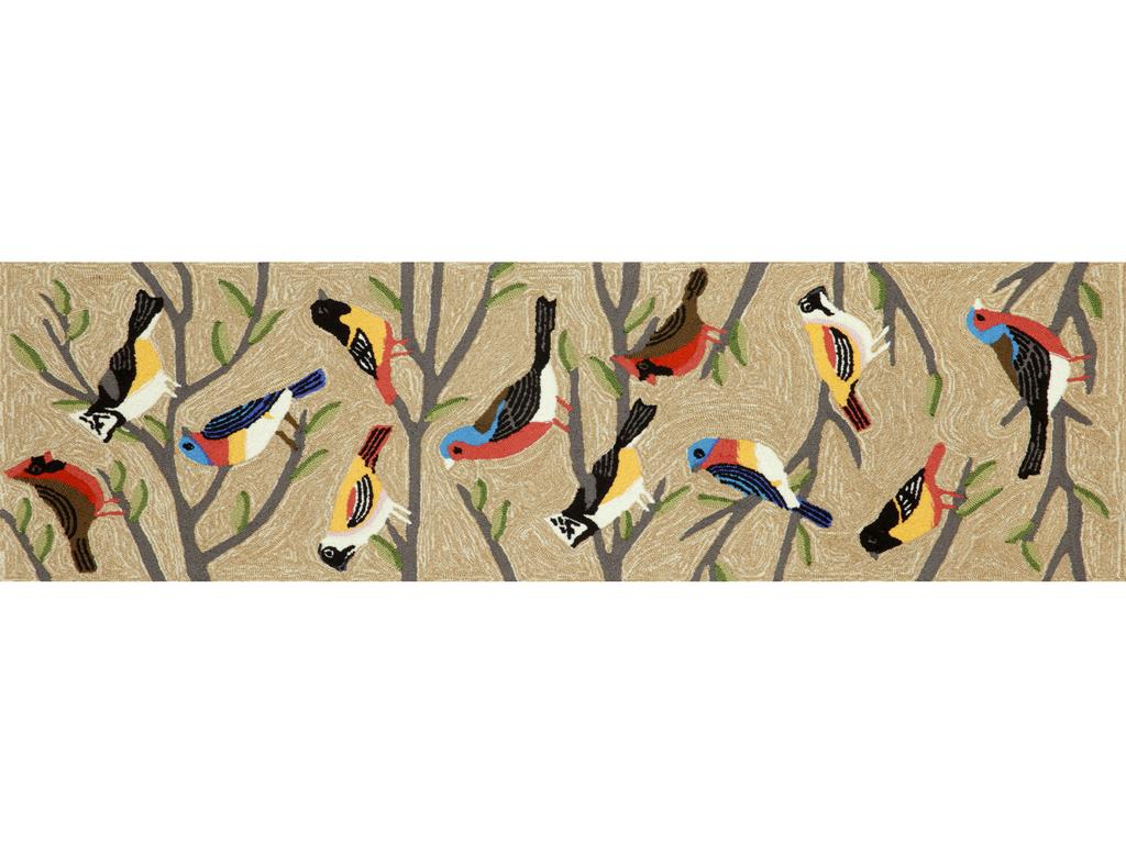 Liora Manne Frontporch 1440/44 Birds Multi Runner Area Rug