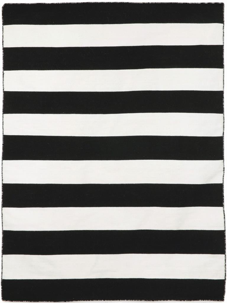 Liora Manne Sorrento 6302/48 Rugby Stripe Black Area Rug