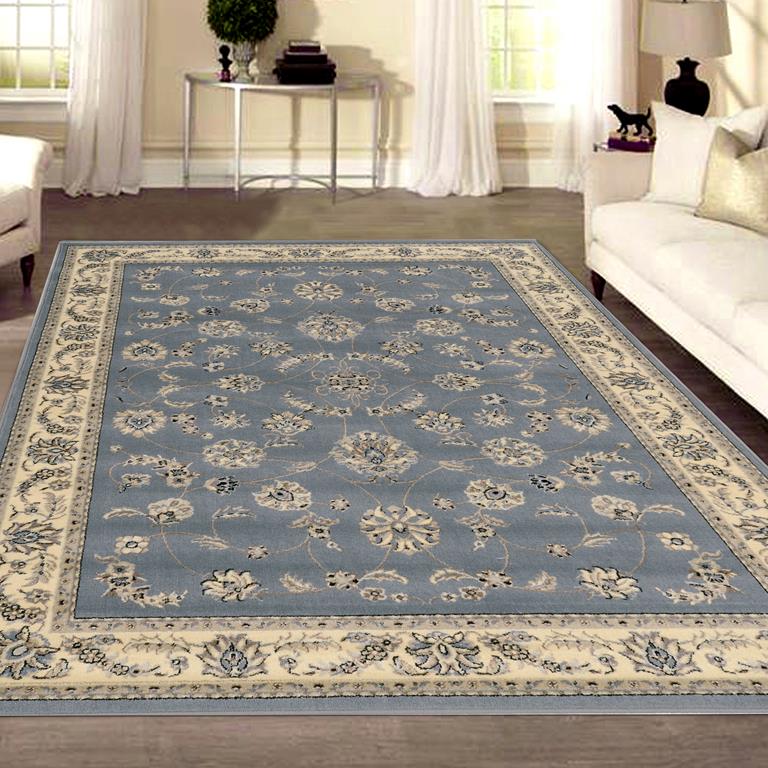 Radici Alba 1596 Grey/Blue Area Rug Room Scene