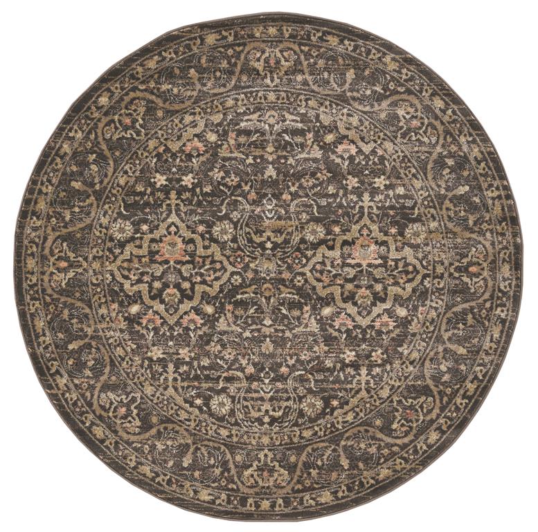 Radici Seriate 502 Lt. Brown Round Area Rug